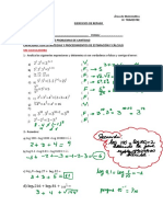 Ejercicios de repaso de matemáticas