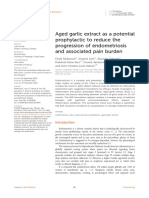 Aged Garlic Extract As A Potential Prophyllactic To Reduce The Progression of Endometriosis and Associated Pain Burden
