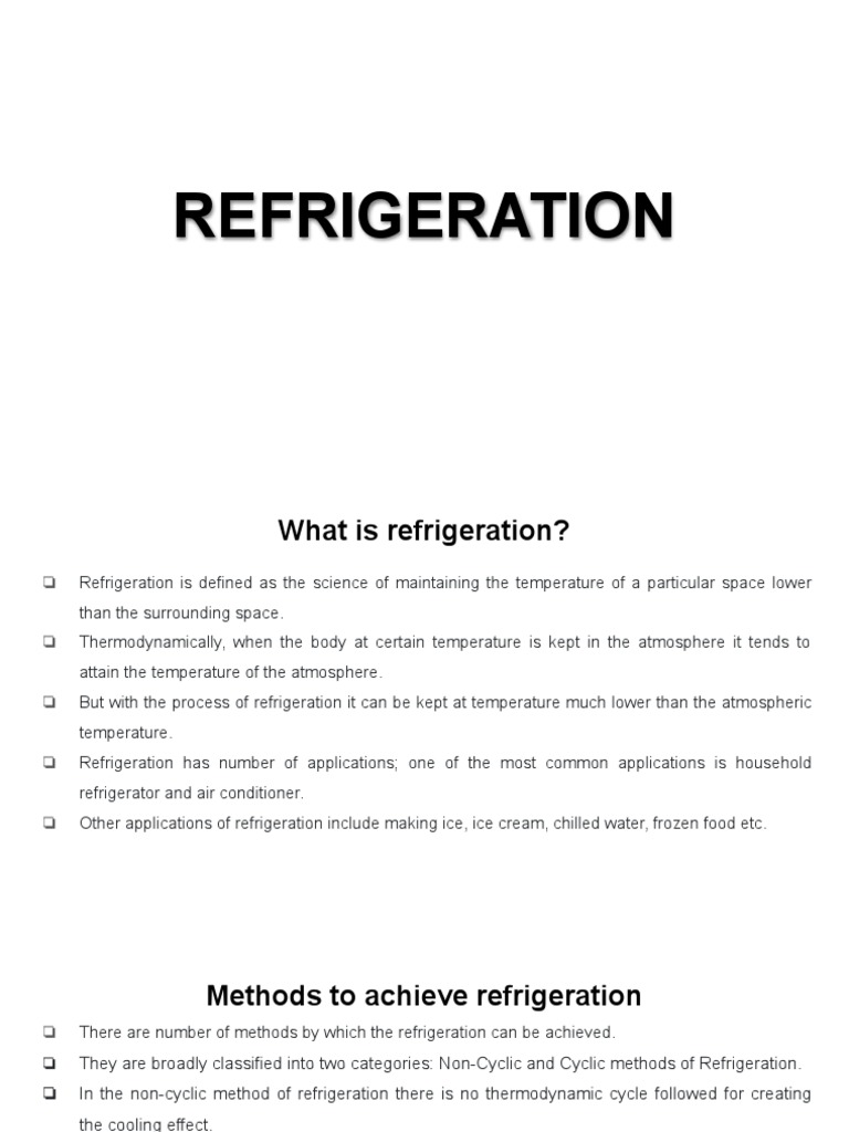 REFRIGERATION PDF Thermal Insulation Refrigeration