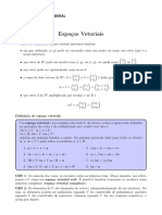 Espaço e Subespaço Vetorial