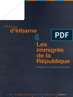 Les immigrés de la République Impasses du multiculturalisme (Philippe d Iribarne)@lechat