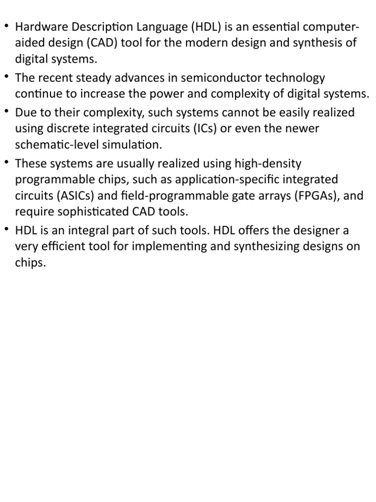 DSDV M1 PDF Hardware Description Language Vhdl