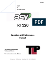 Asv Rt120 Operation and Maintenance Manual SN 00241 Current English All