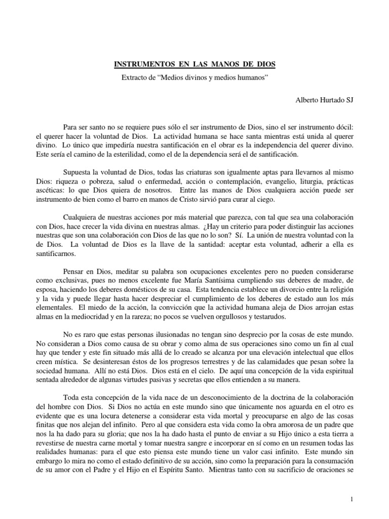 Instrumentos en Las Manos de Dios | PDF | Dios | Cristo (título)