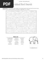 Zoo Animals - Super Hard Word Search