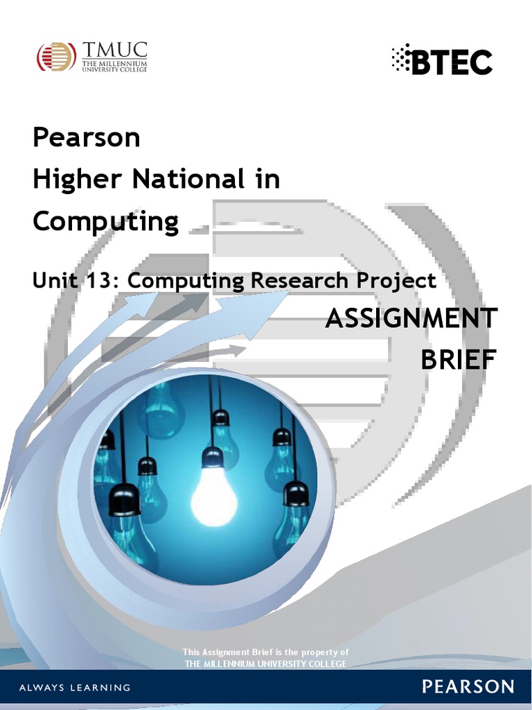 unit 13 computing research project assignment