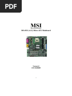 MS-6532 (v1.X) Micro ATX Mainboard