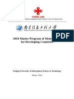 Master Program of Meteorology for Developing Countries Sponsored by Ministry of Commerce PRC