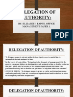 Delegation of Authority