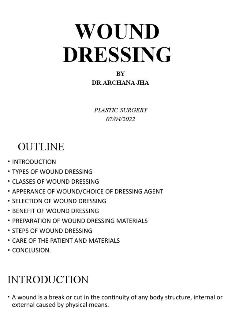 Wound Dressing PDF Wound Clinical Medicine