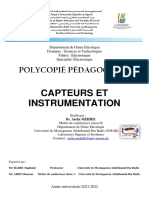 Polycopie Capteurs Et Instrumentation