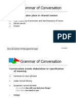 Grammar of Conversation - PresentationBiber