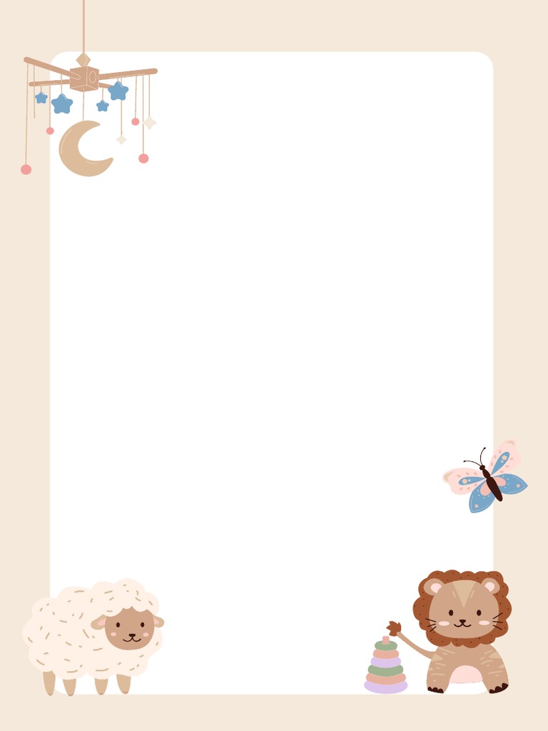 neutral-cute-baby-animals-a4-paper-border-pdf