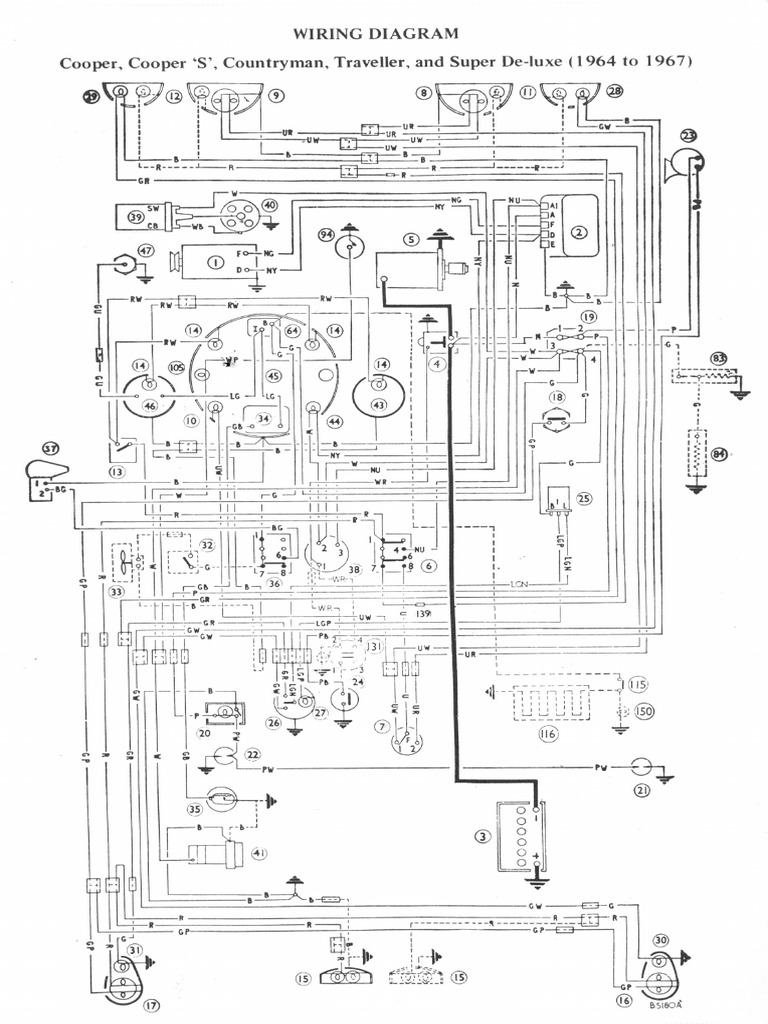Classic Mini Wiring Diagram '64-'67 | PDF
