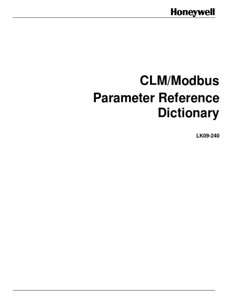 CLM Modbus Parameter Reference Dictionary LK09240 | PDF | Parameter ...