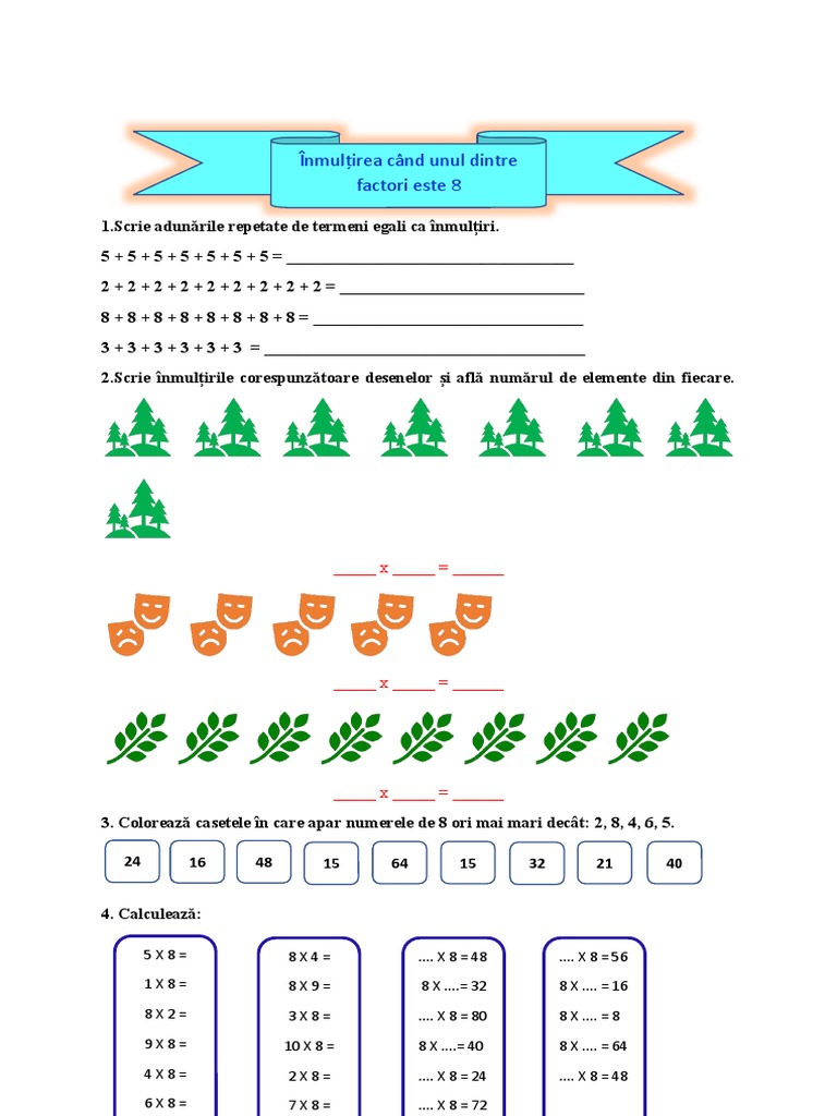 Inmultirea Cu 8 | PDF