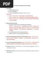 Introduction To Experimental Psychology (Outline)