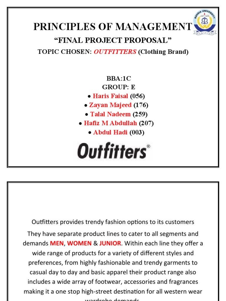 Outfitters Clothing Brand Proposal | PDF