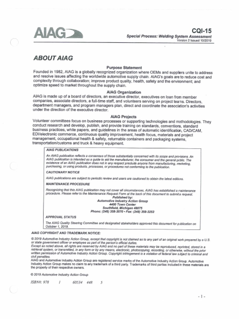 CQI 15 Version 2 | PDF
