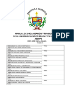 Manual de Organización Y Funciones - Mof de La Unidad de Gestion Educativa Local - Ugel Ascope