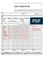 Megger Test Form