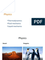 Physics topics like thermodynamics and mechanics