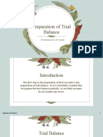 Preparation of Trial Balance