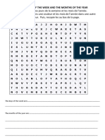 Spell and find the days and months word search puzzle