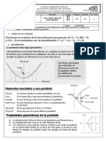 Guía 5 Matemáticas 11º 2023 La Parábola