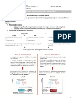 Propriedades e Transformações Da Matéria: Variação de Energia Do Sistema