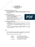 Requisitos Inscripcion de Estudiantes