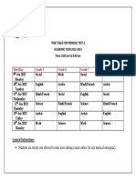 Time Table PT2 G5 To G8