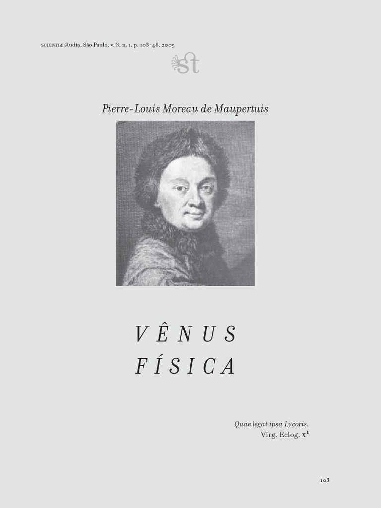 Maupertuis Maupertuis Venus Fisica | PDF | Ovo | Tempo
