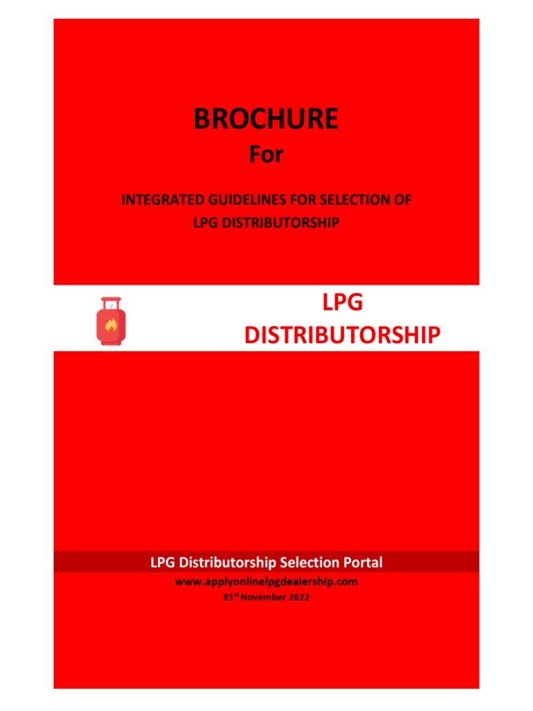 Brochure LPG Distributorship PDF Charitable Organization