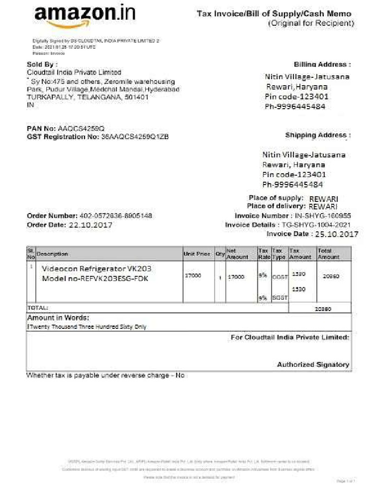 Fridge Bill PDF