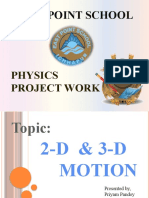 East Point School Physics Project on 2D and 3D Motion