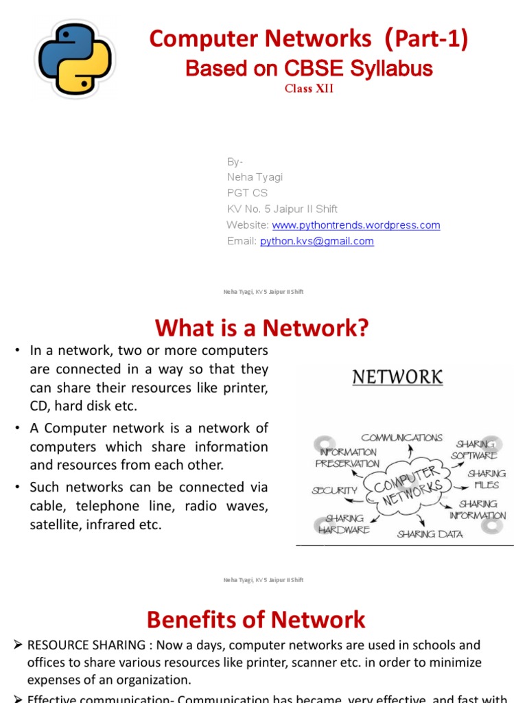 Computer Networks Class Xii Part 1 Eng PDF Computer Network