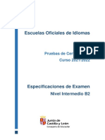 Especificaciones B2