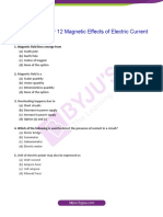 Chapter 13 Magnetic Effects of Electric Current MCQs