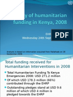 18 September 2008 - Summary of Humanitarian Funding For Kenya 2008 - PDF Format