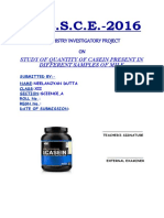 Study of Quantity of Caesin Present in Different Samples of Milk