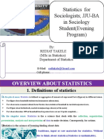 Statistics For Sociologists (2015E.C)