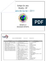 Colégio Cor Jesu Brasília Df. Plano de Curso 2011 Infantil IV Educação Infantil
