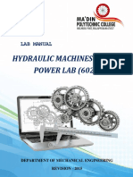 Hydraulic Lab Manual Revision 2015