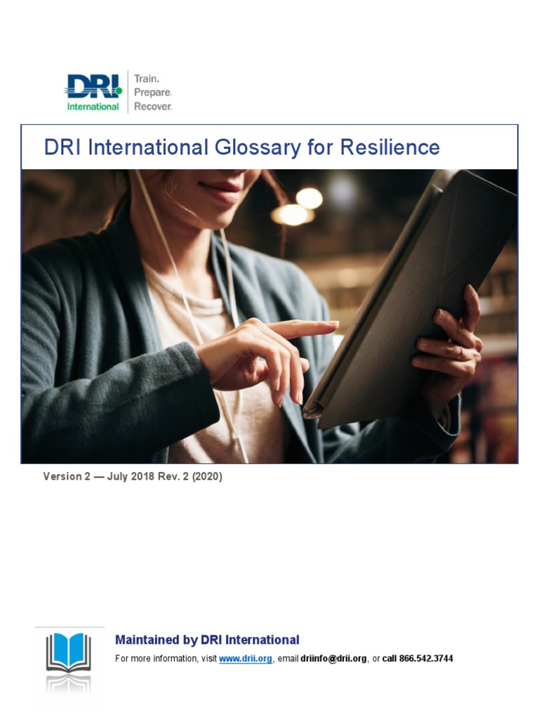 DRI International Resilience Glossary | PDF | Audit | Life Cycle Assessment
