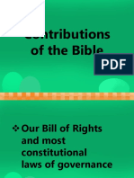 Contributions of The Bible