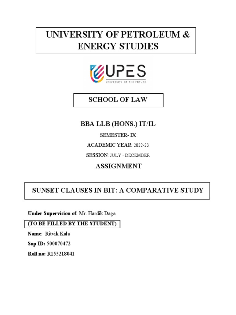 Sunset Clauses | PDF | Treaty | Legal Documents