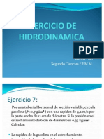 Ejercicio de Hidrodinamica