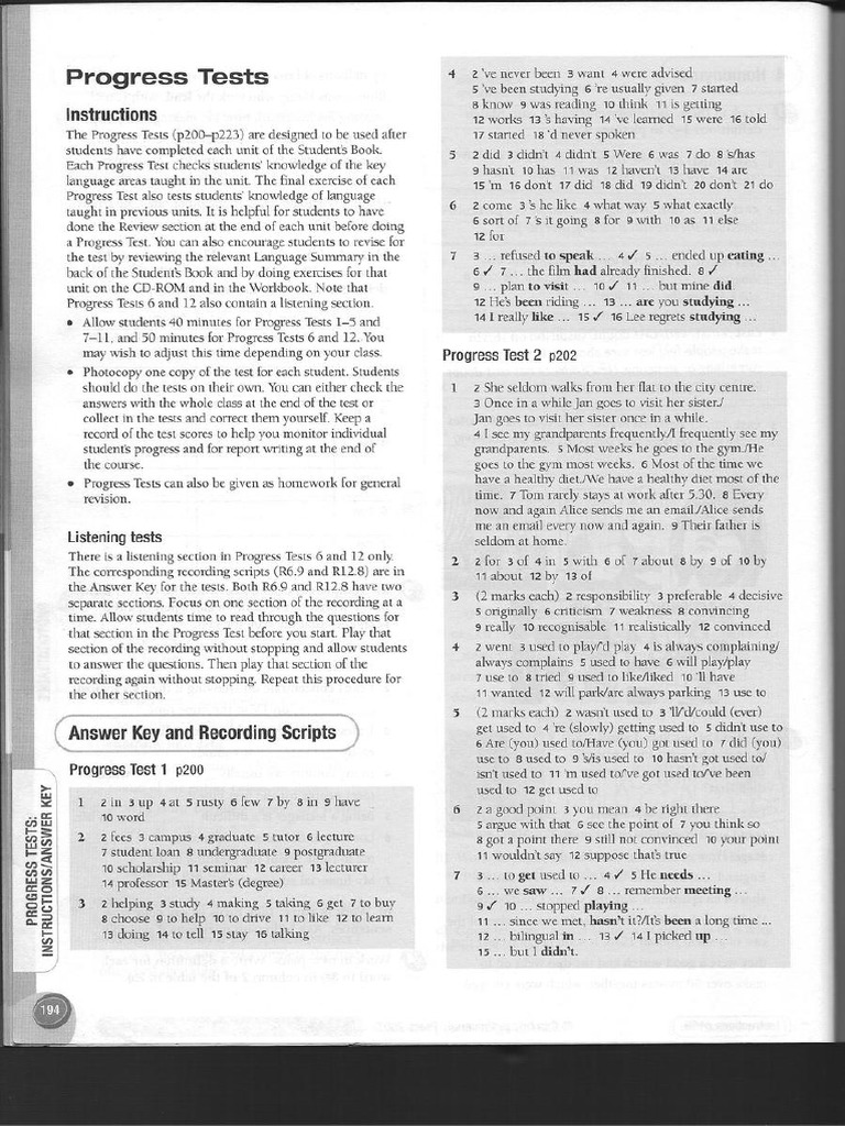 Toaz - Info 189840256 Face2face Upper Intermediate Progress Test PR | PDF
