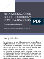 0-1-Reinoso, G - I - Recomendaciones Sobre Lectura y Escritura - 2023